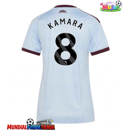 Camiseta Aston Villa Boubacar Kamara #8 Tercera Equipación Replica 2026-27 para mujer mangas cortas